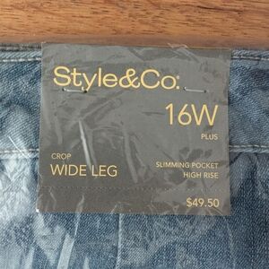 Style & Co. Light Blue Wide Leg Jeans
